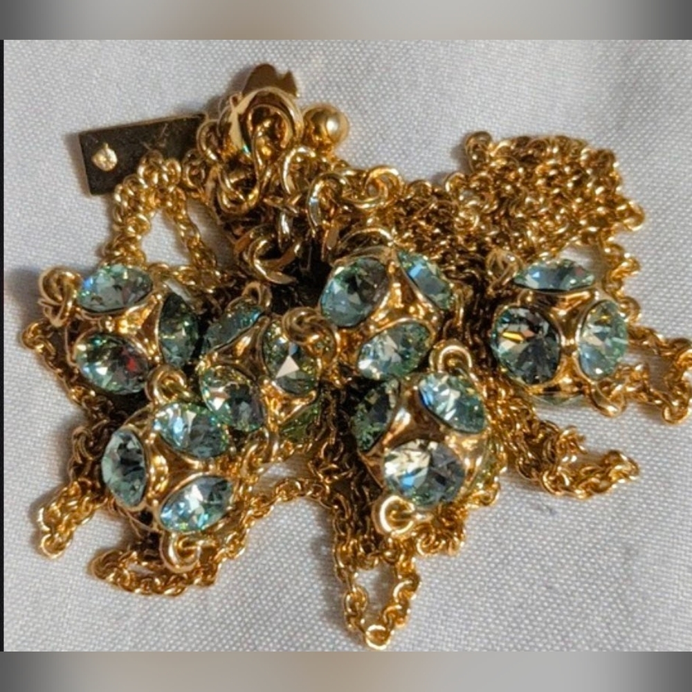 Kate Spade Gold Necklace with Blue Accents